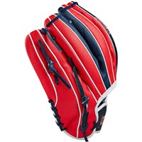 Wilson A2K 1724SS Superskin 11.75in Baseball Glove (WBW1026171175), Red/Navy