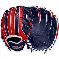 Wilson A2K 1724SS Superskin 11.75in Baseball Glove (WBW1026171175), Red/Navy