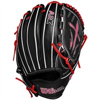 Wilson A2K B23 12in Baseball Glove, Black/Pink