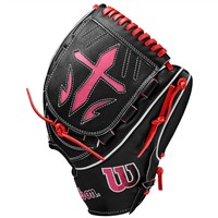 Wilson A2K B23 12in Baseball Glove, Black/Pink