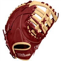 Wilson A2K 1679 12.5in 1st Base Baseball Glove, Red/Yellow
