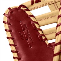 Wilson A2K 1679 12.5in 1st Base Baseball Glove, Red/Yellow