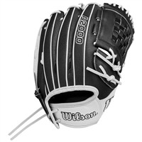 Wilson A2000 P12SS Superskin 12in Fastpitch Glove, Black/White