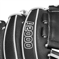 Wilson A2000 P12SS Superskin 12in Fastpitch Glove, Black/White
