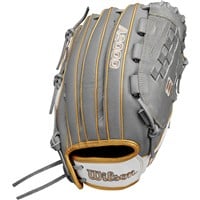 Wilson A2000 V125SS Superskin 12.5in Fastpitch Glove, Grey/White