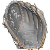 Wilson A2000 V125SS Superskin 12.5in Fastpitch Glove, Grey/White