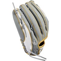 Wilson A2000 V125SS Superskin 12.5in Fastpitch Glove, Grey/White