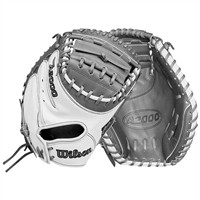 Wilson A2000 FPCM23SS Superskin 33in Fastpitch Catchers Glove, Grey/White
