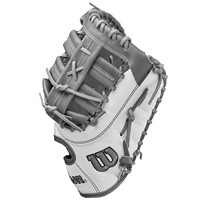 Wilson A2000 1620FPSS Superskin 12.5in 1st Base Fastpitch Glove, Grey/White