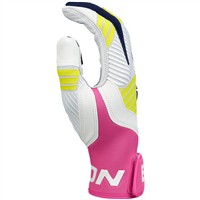 Easton Adult Limited Edition Walkoff Ethos 80s Batting Gloves, White/Pink