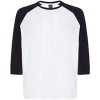 Oakley Men's Relax Raglan 3/4 Sleeve Baseball T-Shirt, White/Black