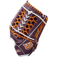 Wilson A2000 AA4 Aliyah Andrews GM 12.5in Fastpitch Glove, Purple/White