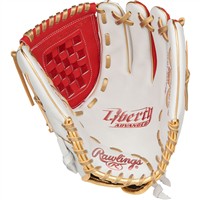 Rawlings Liberty Advanced Colorsync 4.0 12in Fastpitch Glove, White/Scarlet