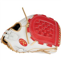 Rawlings Liberty Advanced Colorsync 4.0 12in Fastpitch Glove, White/Scarlet