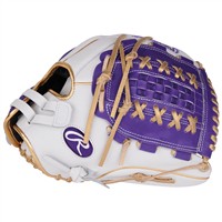 Rawlings Liberty Advanced Colorsync 4.0 12.5in Fastpitch Glove, White/Purple