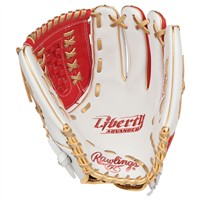 Rawlings Liberty Advanced Colorsync 4.0 12.5in Fastpitch Glove, White/Scarlet