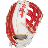 Rawlings Liberty Advanced Colorsync 4.0 12.75in Fastpitch Glove, White/Scarlet
