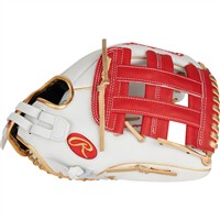 Rawlings Liberty Advanced Colorsync 4.0 12.75in Fastpitch Glove, White/Scarlet