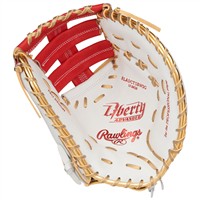 Rawlings Liberty Advanced Colorsync 4.0 13in 1st Base Fastpitch Glove, White/Scarlet
