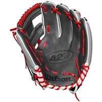 Wilson A2K 1786SS Superskin 11.5in Baseball Glove, Grey/Black