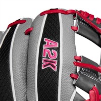 Wilson A2K 1786SS Superskin 11.5in Baseball Glove, Grey/Black