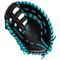 Wilson A2K 1679SS Superskin 12.5in 1st Base Baseball Glove, Teal/Black