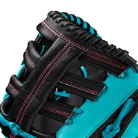 Wilson A2K 1679SS Superskin 12.5in 1st Base Baseball Glove, Teal/Black