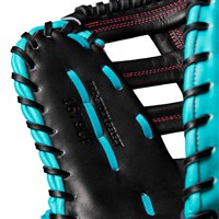 Wilson A2K 1679SS Superskin 12.5in 1st Base Baseball Glove, Teal/Black
