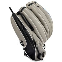 Wilson A900 PF1125 Pedroia Fit 11.25in Baseball Glove, Black/Silver