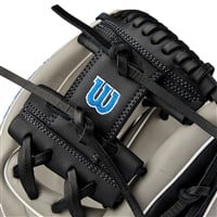 Wilson A900 PF1125 Pedroia Fit 11.25in Baseball Glove, Black/Silver