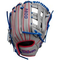 Wilson A900 PF12 Pedroia Fit 12in Baseball Glove, Grey/Red