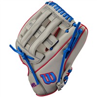 Wilson A900 PF12 Pedroia Fit 12in Baseball Glove, Grey/Red