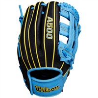 Wilson Youth A500 10.5in Baseball Glove, Black/Blue