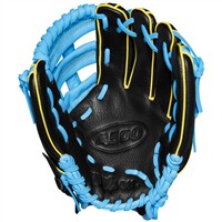 Wilson Youth A500 10.5in Baseball Glove, Black/Blue