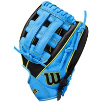 Wilson Youth A500 10.5in Baseball Glove, Black/Blue