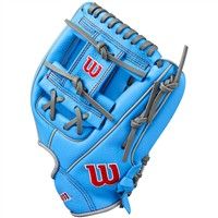 Wilson Youth A500 11in Baseball Glove, Blue/Grey