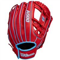 Wilson Youth A500 11.5in Baseball Glove, Red/Blue