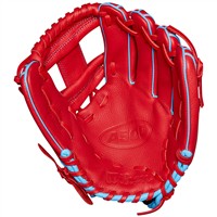 Wilson Youth A500 11.5in Baseball Glove, Red/Blue