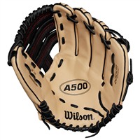 Wilson Youth A500 12.5in Baseball Glove, Blonde/Black