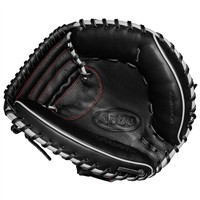 Wilson Youth A500 32in Baseball Catcher's Glove, Black/Red