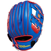 Wilson A200 EZ Catch 10in Baseball Glove, Royal/Red