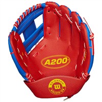 Wilson A200 EZ Catch 10in Baseball Glove, Royal/Red