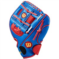 Wilson A200 EZ Catch 10in Baseball Glove, Royal/Red