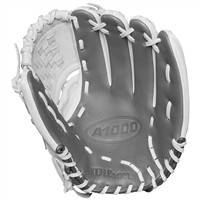 Wilson A1000 P12 12in Fastpitch Glove, Grey/White