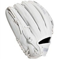 Wilson A1000 V125 12.5in Fastpitch Glove, White/Silver