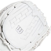 Wilson A1000 V125 12.5in Fastpitch Glove, White/Silver