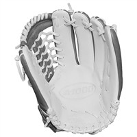 Wilson A1000 T125 12.5in Fastpitch Glove, White/Grey