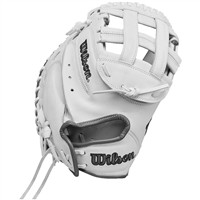 Wilson A1000 CM33 33in Fastpitch Catcher's Glove, White/Black