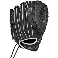 Wilson A700 12.5in Fastpitch Glove, Black/White