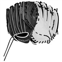 Wilson A700 12.5in Fastpitch Glove, Black/White